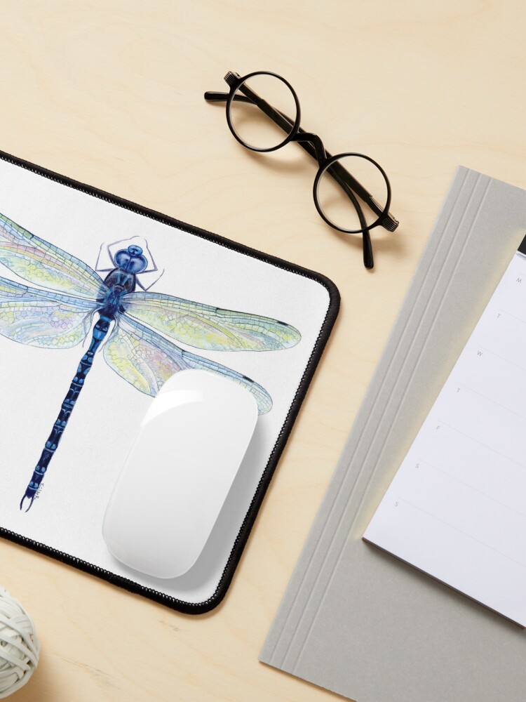Aperçu 3 sur 5. Tapis de souris avec l'œuvre Spatterdock Dragonfly créée et vendue par edenart.