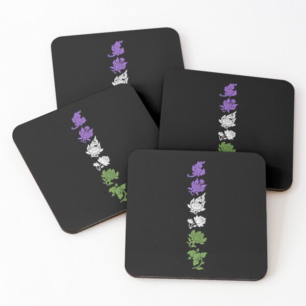 Item preview, Asian Flower Art Gender Queer. Genderqueer Pride designed and sold by Subtle Pride Shop.