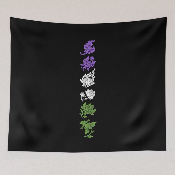 Item preview, Asian Flower Art Gender Queer. Genderqueer Pride designed and sold by Subtle Pride Shop.