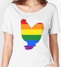 Rainbow Chicken Women's Relaxed Fit T-Shirt