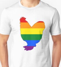 Regenbogen Huhn Slim Fit T-Shirt