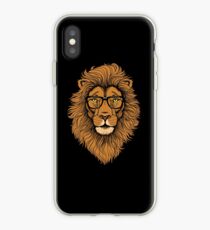 Cool Hipster Lion with Glasses hipster lion - lion graphic iPhone Case