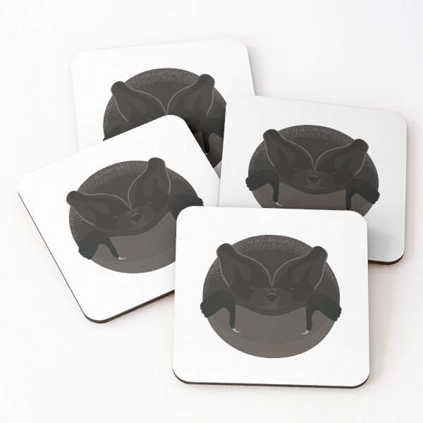 Item preview, Hibernating Western Barbastelle bat (without text) designed and sold by MarisG.
