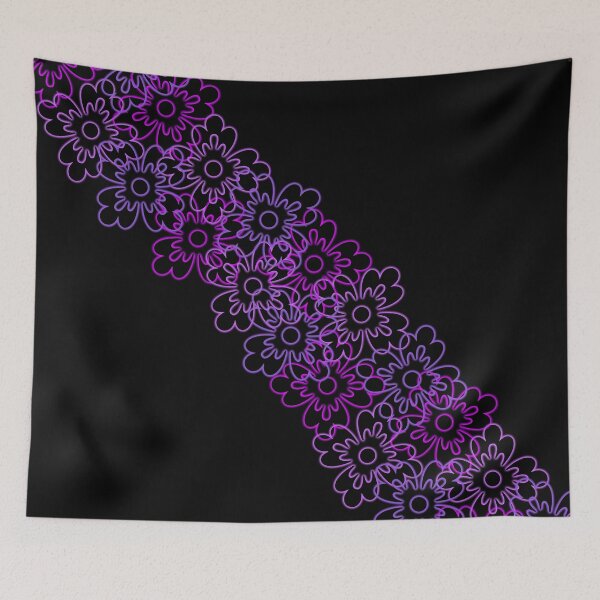 Item preview, Pink glow flowers on black designed and sold by Anteia.