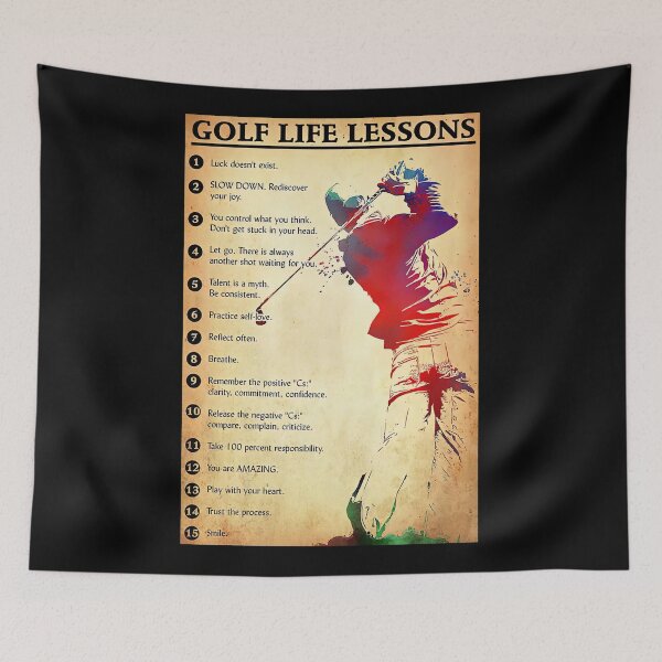 Item preview, Golf Life Lessons Poster - Men Golf Player Poster - Men Golf Coach Poster designed and sold by HerBertTeee.