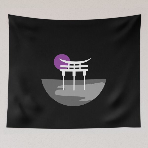 Item preview, Japanese Torii Gate Landscape Demi Sexual. Demisexual Pride designed and sold by Subtle Pride Shop.