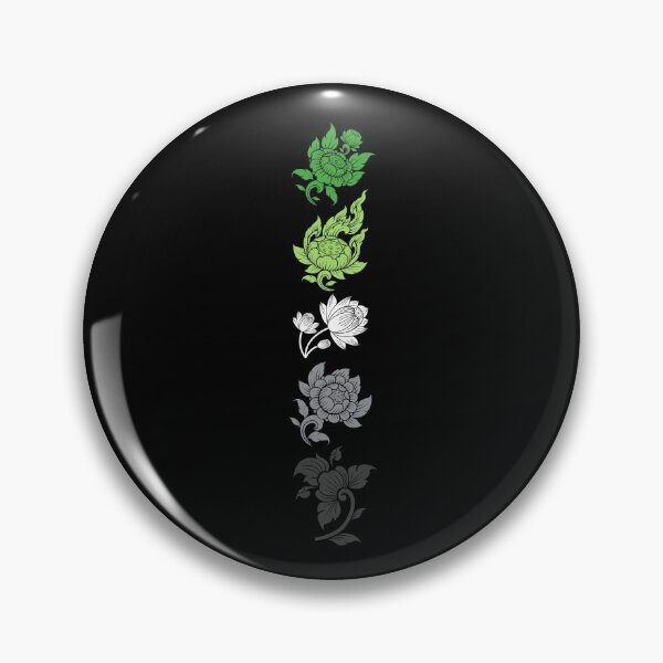 Item preview, Asian Flower Art Aro. Aromantic Pride designed and sold by Subtle Pride Shop.