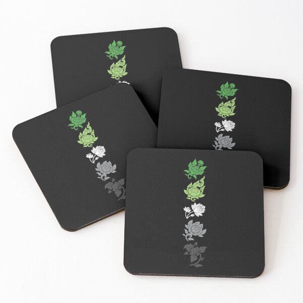 Item preview, Asian Flower Art Aro. Aromantic Pride designed and sold by Subtle Pride Shop.