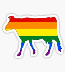 Rainbow Cow Sticker