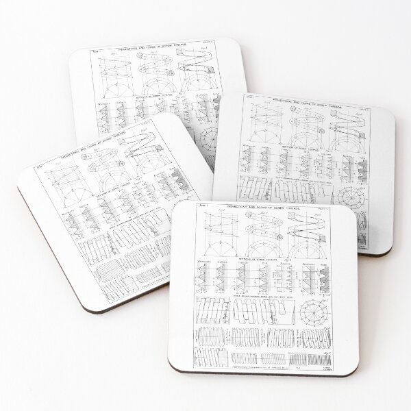 Item preview, Vintage technical drawing manual of types of screw thread designed and sold by Random Railways.
