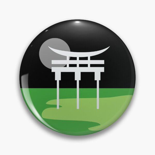 Item preview, Japanese Torii Gate Landscape Aro. Aromantic Pride designed and sold by Subtle Pride Shop.