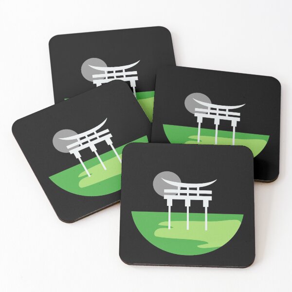 Item preview, Japanese Torii Gate Landscape Aro. Aromantic Pride designed and sold by Subtle Pride Shop.