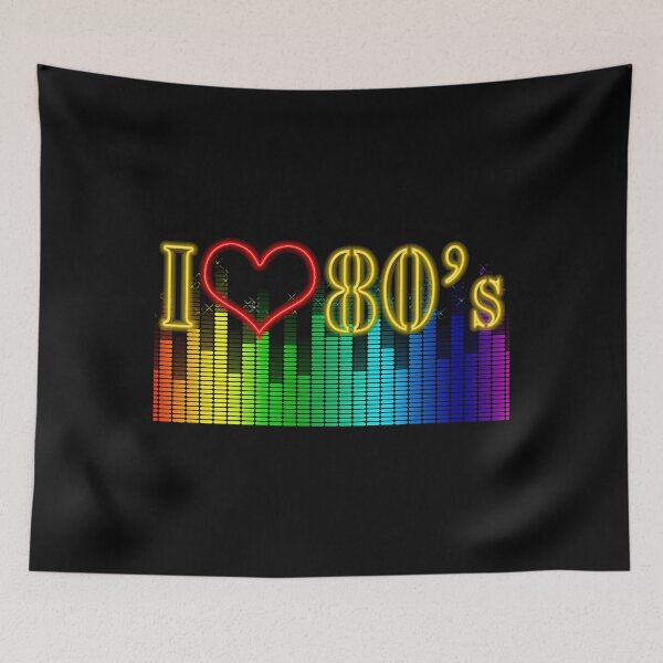 Item preview, I Love The Eighties - Retro 80s Sign Music design designed and sold by TopRatedDesigns.