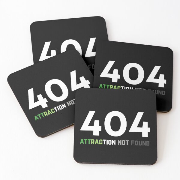 Item preview, 404 Aro Attraction Not Found. Aromantic Pride designed and sold by Subtle Pride Shop.
