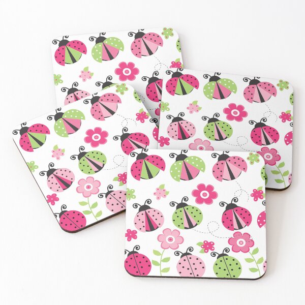Item preview, Pink and Green Ladybugs designed and sold by AverilArt.