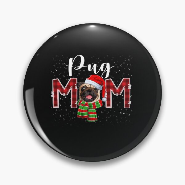 Item preview, Christmas Pug Mom Hat Santa Lover Scarf Plaid Dog Mom Lover designed and sold by Nena12312.