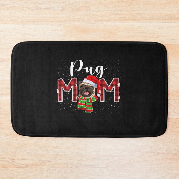 Item preview, Christmas Pug Mom Hat Santa Lover Scarf Plaid Dog Mom Lover designed and sold by Nena12312.