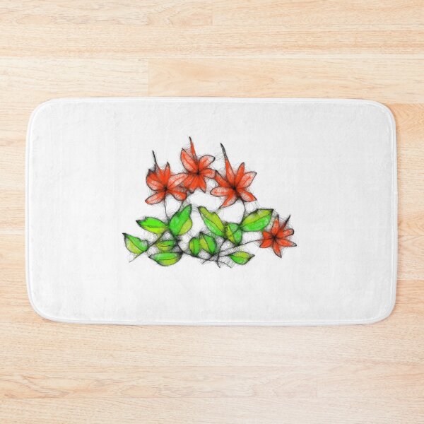 Item preview, Floral red pattern designed and sold by cuprum.