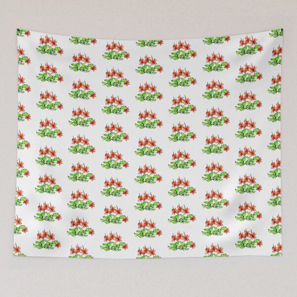 Item preview, Floral red pattern designed and sold by cuprum.