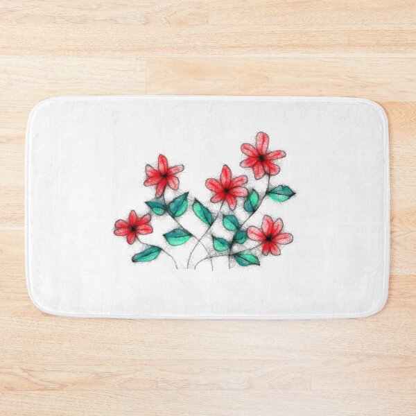 Item preview, Floral red pattern designed and sold by cuprum.