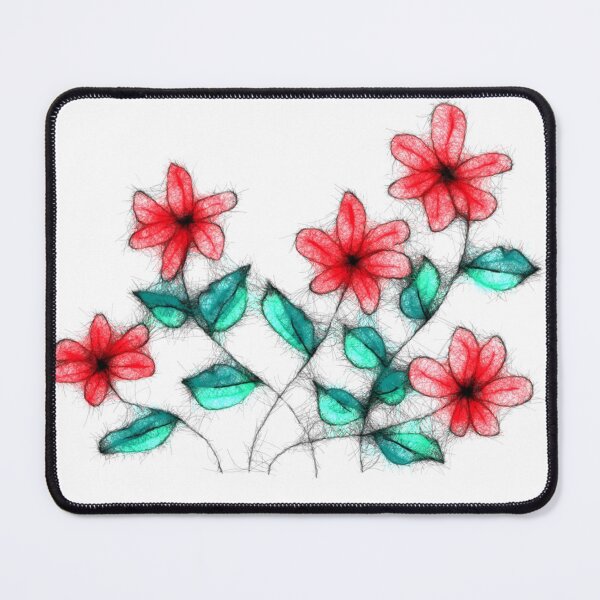 Item preview, Floral red pattern designed and sold by cuprum.