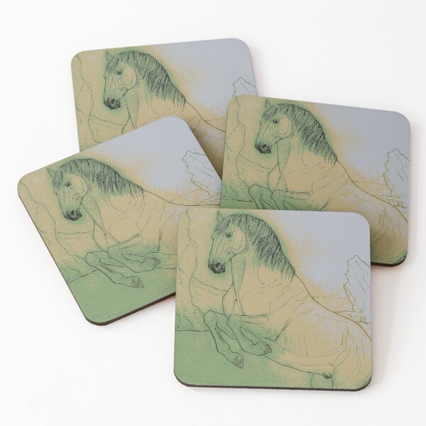 Item preview, Rearing colorful horse sketch designed and sold by horseaddicted.
