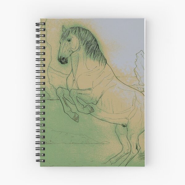 Item preview, Rearing colorful horse sketch designed and sold by horseaddicted.