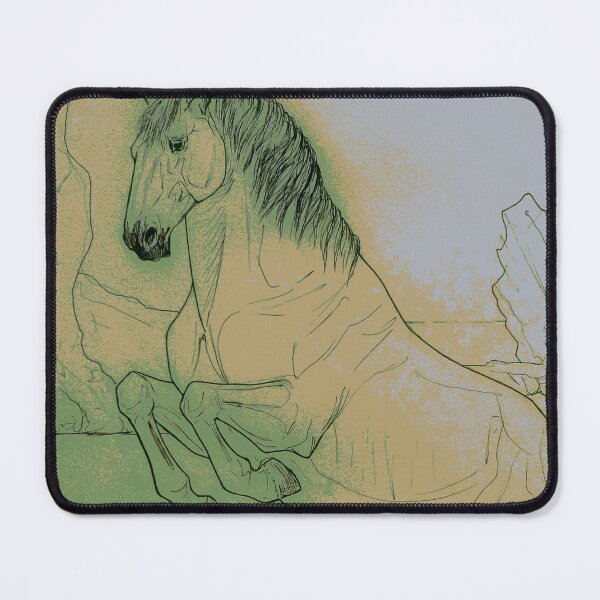 Item preview, Rearing colorful horse sketch designed and sold by horseaddicted.