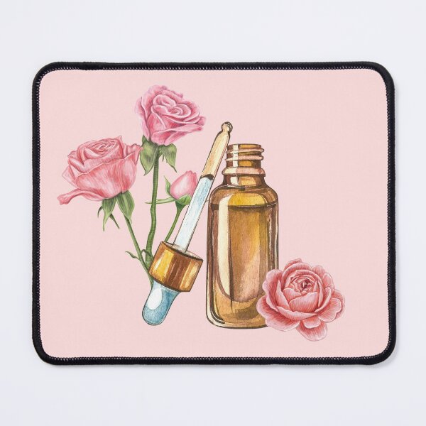Item preview, Pink Rose Essential Oil Bottle and Dropper designed and sold by Alicia Chee.