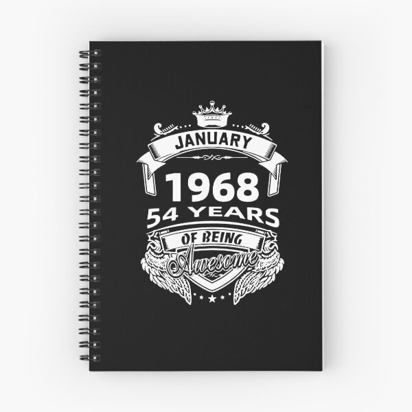 Item preview, Born in January 1968 I am Awesome 54 Years of Being Awesome Birthday Anniversary Gift Idea Holiday Fun Party Premium Apparel Funny Xmas designed and sold by DesignByHeartUK.