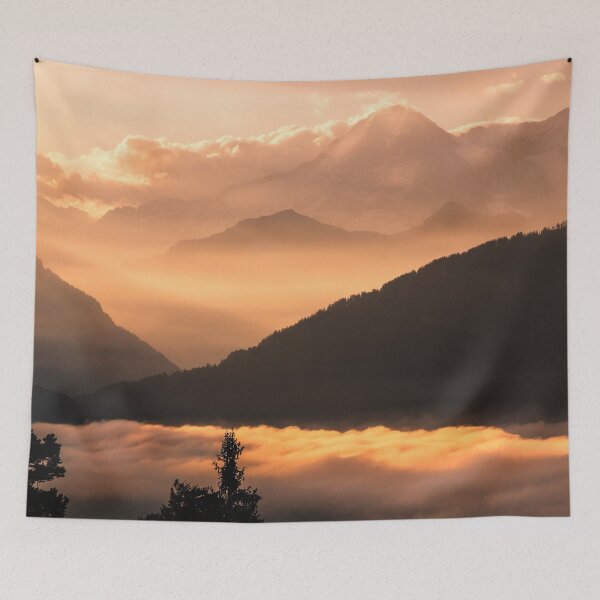 Item preview, Sunrise in the Swiss Alps with low lying clouds in the foreground designed and sold by Drew McAvoy.