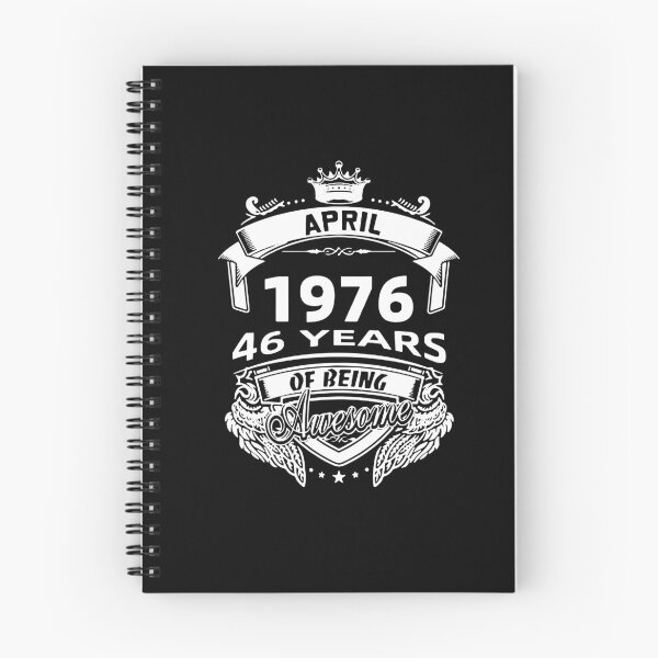 Item preview, Born in April 1976 I am Awesome 46 Years of Being Awesome Birthday Anniversary Gift Idea Holiday Fun Party Premium Apparel Funny Xmas designed and sold by DesignByHeartUK.