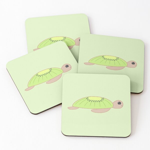 Item preview, Kiwi fruit Turtle - Green Background designed and sold by Cre8iveCat.