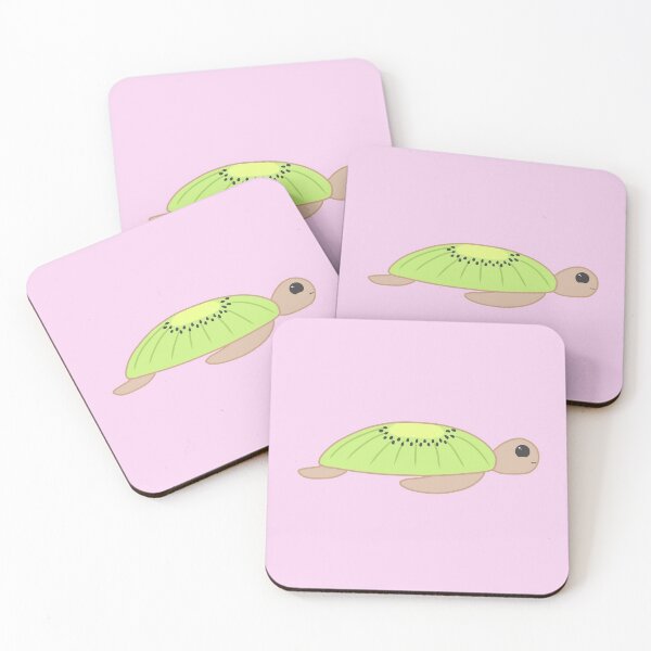 Item preview, Kiwi fruit Turtle - Pink Background designed and sold by Cre8iveCat.