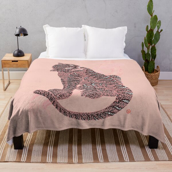 Item preview, Pink Tiger -Minhwa Korean folk art designed and sold by joyfultaylor.