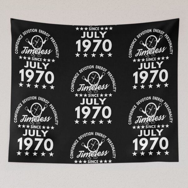 Item preview, July Birthday Timeless Person -1970 - White Text designed and sold by MoonsmileProd.