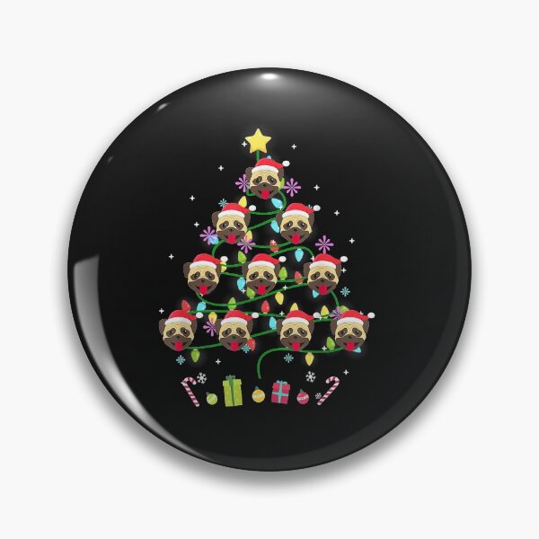 Item preview, Funny Pug Christmas Tree Color Led Light designed and sold by Nena12312.