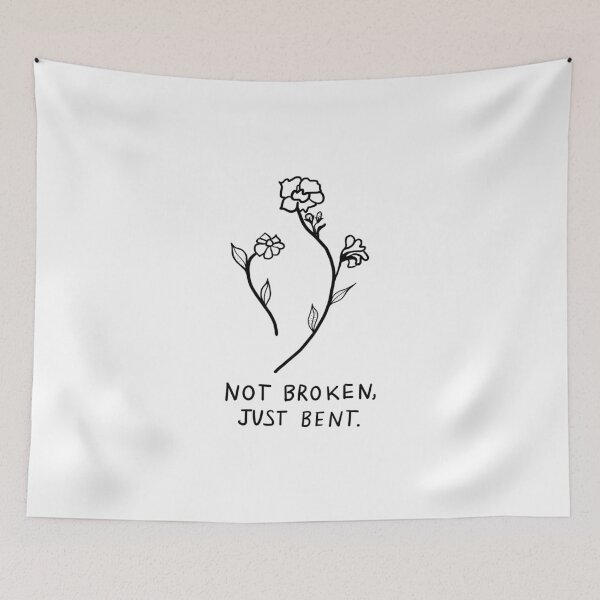 Item preview, Not Broken Just Bent Floral Design designed and sold by monsoonegy.