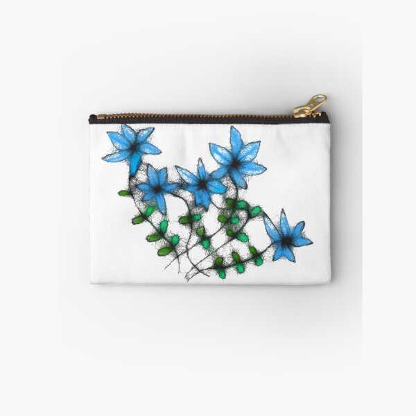 Item preview, Floral blue pattern designed and sold by cuprum.