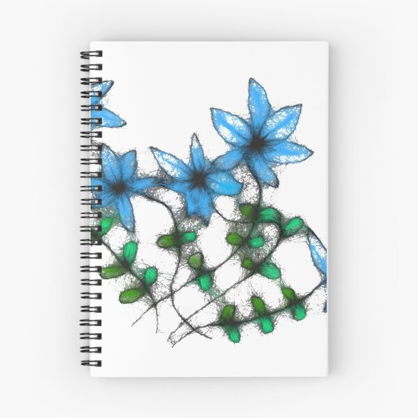 Item preview, Floral blue pattern designed and sold by cuprum.