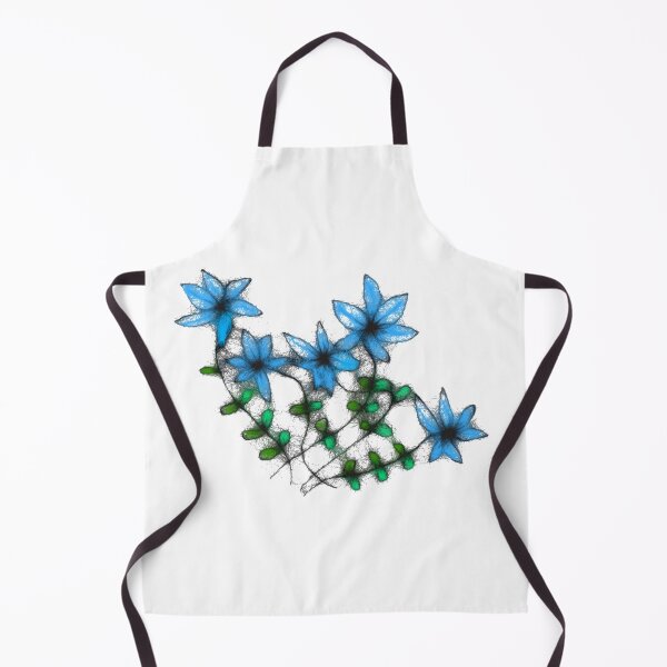 Item preview, Floral blue pattern designed and sold by cuprum.