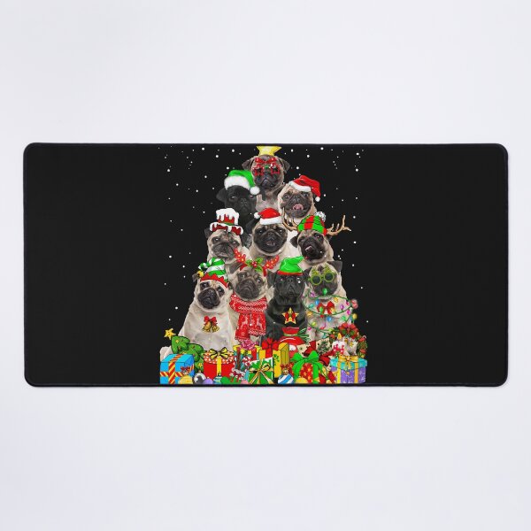 Item preview, Funny Pug Dog Christmas Tree Lights Xmas Pajama designed and sold by Nena12312.