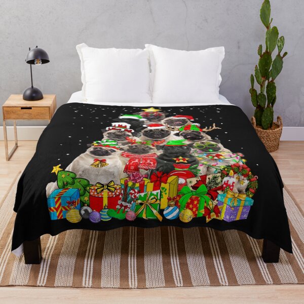 Item preview, Funny Pug Dog Christmas Tree Lights Xmas Pajama designed and sold by Nena12312.