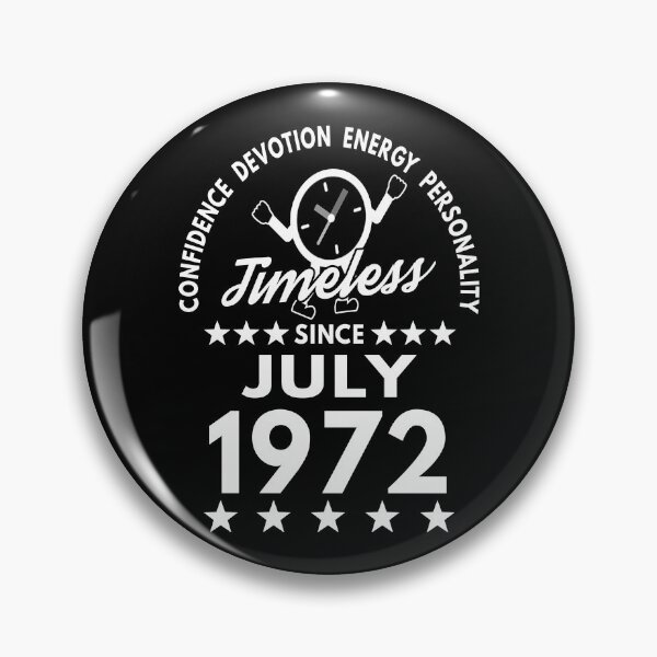 Item preview, July Birthday Timeless Person -1972 - White Text designed and sold by MoonsmileProd.