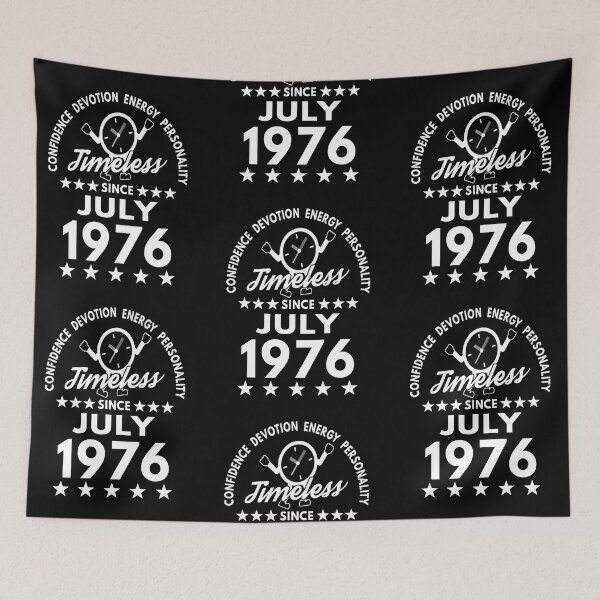 Item preview, July Birthday Timeless Person -1976 - White Text designed and sold by MoonsmileProd.