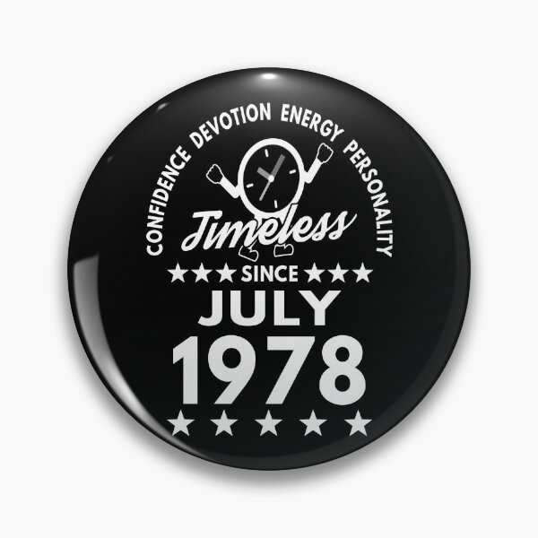 Item preview, July Birthday Timeless Person -1978 - White Text designed and sold by MoonsmileProd.