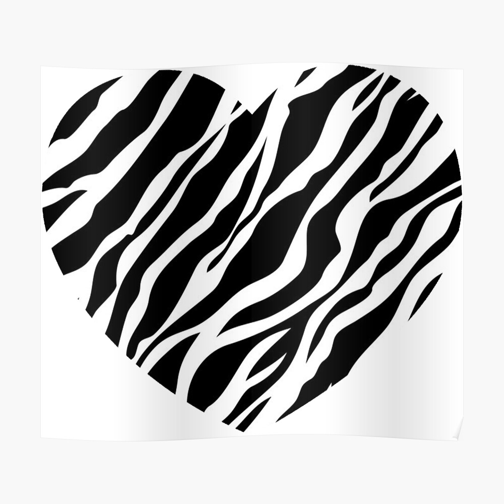 "Zebra Heart" Poster by Redbubble