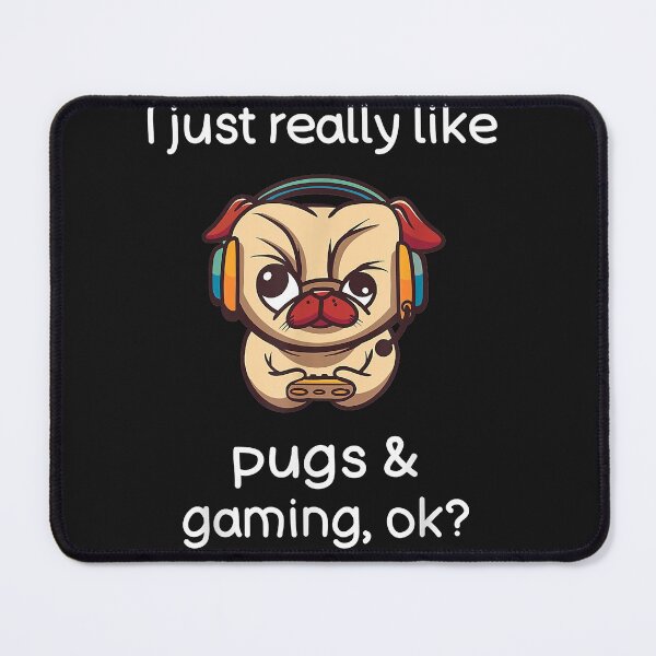 Artikelvorschau, Gamer Shirt Funny Pug Lover Video Games Dog Pug Gaming entworfen und verkauft von Nena12312.