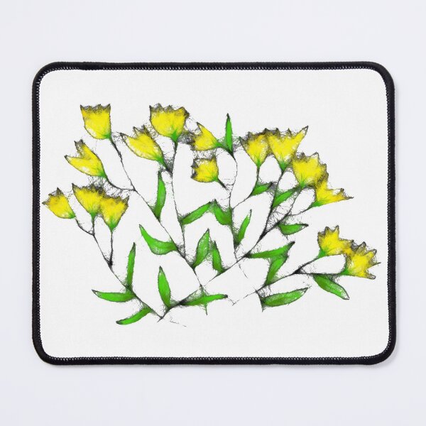 Item preview, Floral yellow pattern designed and sold by cuprum.