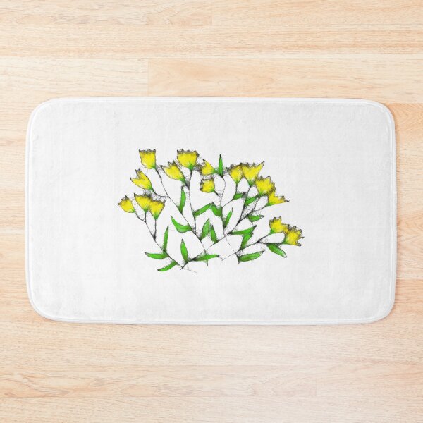 Item preview, Floral yellow pattern designed and sold by cuprum.